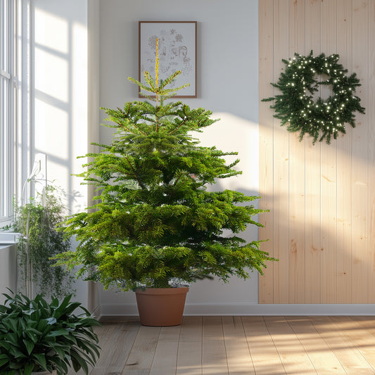 Nordmann Fir Pot Grown Christmas Tree