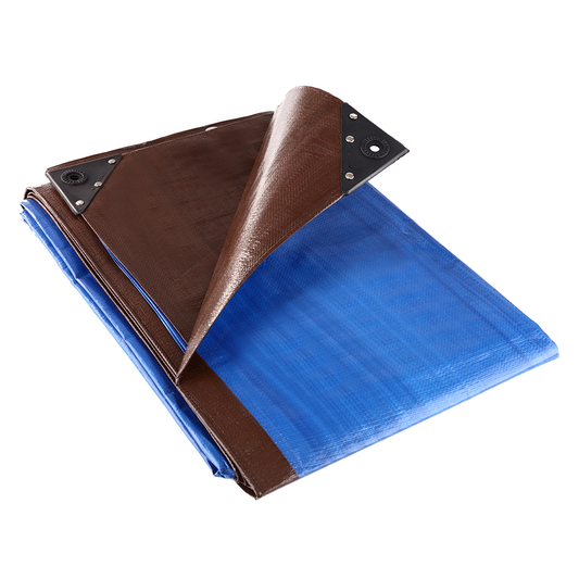 GroundMaster Brown & Blue Tarpaulin