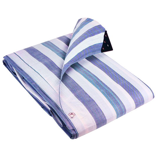 GroundMaster Blue & White Striped Tarpaulin