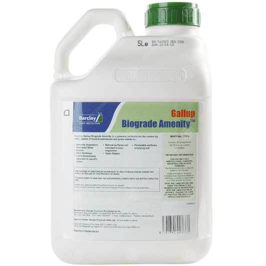 5L Gallup Biograde Amenity Very Strong Professional Glyphosate Weedkiller