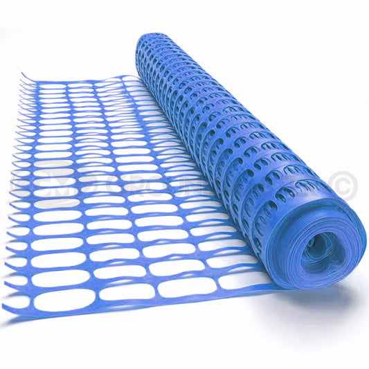 GroundMaster Plastic Mesh Barrier Fencing (Blue)