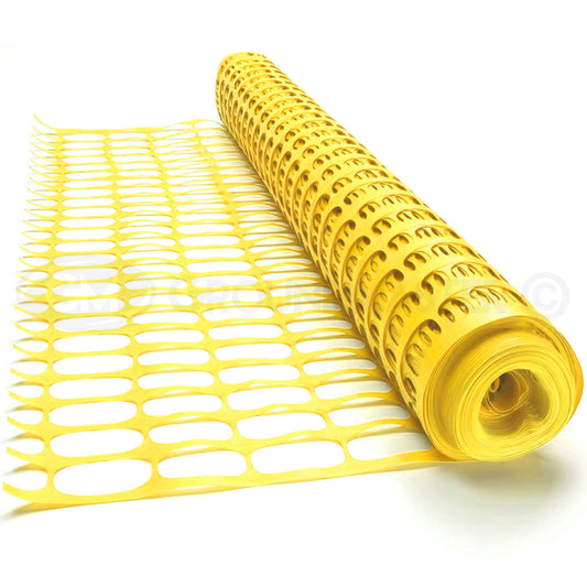 GroundMaster Plastic Mesh Barrier Fencing (Yellow)