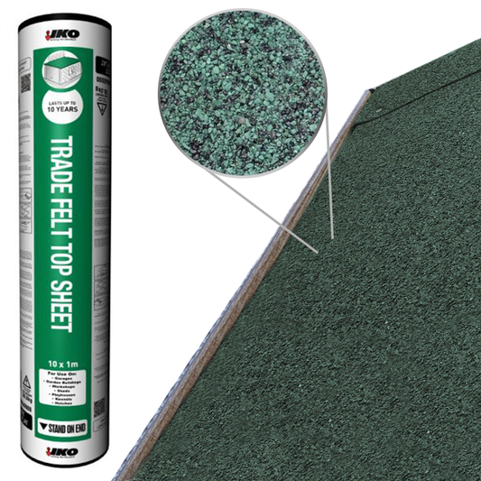 IKO Trade Felt Top Sheet - Green 10m x 1m